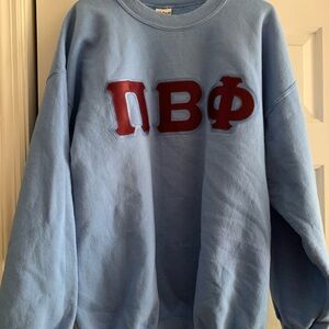 Pi Beta Phi Silver Blue Crewneck